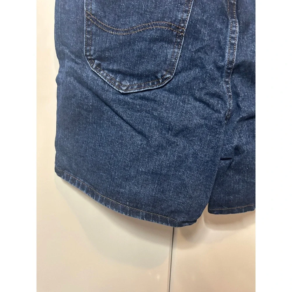 Vintage Lee High Waisted Denim Shorts Dark Wash Made in USA 16 MED Indigo Cotton